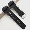 Adequado para pulseira de substituição de relógio eletrônico infantil, material PU, pulseira de relógio esportivo de silicone preto, uma variedade de tamanhos múltiplos