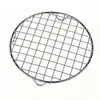 Acessórios para mini churrasqueira, grelha redonda portátil de aço inoxidável feita sob medida para churrasqueira externa, grelha para preparo de chá e suporte para churrasqueira