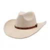Amazon Aliexpress Otoño e Invierno Cinturones para Hombre y Mujer Corazón de Melocotón Sombrero de Lana de Ala Ancha Sombrero Vaquero Sombrero de Jazz