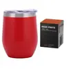 Amazon Cross-border 12ozU Copo de Ovo 304 Aço Inoxidável Camada Dupla Comércio Exterior Barriga Fria Copo Casca de Ovo Vinho Tinto