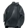 Venta directa de fábrica: suéter de punto para hombre con cuello alto y cremallera, estilo otoño/invierno, diseño retro inspirado en Hong Kong, top de punto simple y versátil