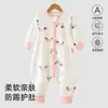 Saco de Dormir Infantil 100% Algodão Pijama de Peça Única Sem Costura para Meninos Colcha Antichute para Meninas Roupas de Engatinhar Roupa de Dormir para Bebês