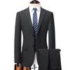 Outono e Inverno Faux Lã Split Terno Terno Vestido de Negócios Terno Masculino Estilo Coreano Terno de Casamento Profissional Homens Ocidentais