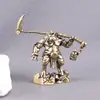 Modelo de Latón Puro del General Celestial Zhu Bajie y Zhu Gangye, Artesanías de Mascotas de Té para Escritorio de Oficina en Casa, Adornos de Cobre
