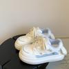 Zapatos Blancos Lindos de Cabeza Grande para Mujer Ins Zapatos Versátiles Zapatos de Suela Gruesa Zapatos de Suela Blanda Zapatos Originales Casuales Tipo Pan para Mujer