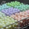 Cuentas de Porcelana Imitación de Color Sólido Cuentas Color Crema 8mm Nuevo Estilo Chino Estilo Nacional Cuentas Redondas de Vidrio Cuentas Hechas a Mano para DIY Cuentas Sueltas