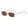 Gafas de Sol Nuevas de Metal Transfronterizas, Gafas de Sol Retro para Hombres y Mujeres, Gafas Cuadradas de Marco Pequeño de Alta Gama Anti-Luz Azul, Amazon