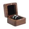 Caja de joyería de nogal negro, caja de almacenamiento para anillos, collares y pendientes, caja de almacenamiento ovalada de madera, adecuada para accesorios de compromiso y propuesta