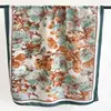 Pañuelo de seda de diseño vintage estilo coreano, pañuelo fino de gasa para verano, pañuelo de algodón y lino estampado, chal de alta gama para habitaciones con aire acondicionado