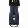 Pantalones largos casuales nuevos de Otoño/Personalizados, pantalones de trabajo rectos holgados para hombre, pantalones de paracaídas versátiles de secado rápido, modernos