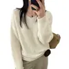 Suéter de Punto Básico para Mujer, Cuello en V, Primavera Otoño Invierno, Estilo Ins, Holgado, Capa Interior, Casual, Versátil, Suéter Base