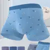 Cueca Boxer Masculina Simples Estampada, Respirável e Confortável