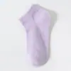 Calcetines de Mujer Zudel Primavera y Verano Calcetines Finos de Algodón con Malla Transpirable en el Empeine Calcetines Tobilleros de Mujer Color Caramelo