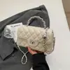 Bolso Cuadrado Pequeño Acolchado con Cadena Estilo Chanel para Mujer, Nuevo Bolso Versátil Hombro Cruzado 2026, Bolso Simple de Mano Bolso de Axila