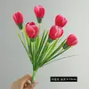 Flores Artificiales de Alta Gama, Tulipanes Artificiales, Ramos Decorativos, Arreglos para Bodas en Sala de Estar, Flores de Seda para Fotografía, Tulipanes Artificiales