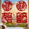 Eletrostático de Casamento Sala de Casamento Palavra Feliz Estéreo Decoração de Casamento Conjunto Especial Adesivos Porta da Sala de Casamento Quarto Decoração Suprimentos