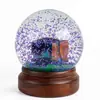 Lembrança de Viagem Bola de Cristal Lembrança Personalizada Decoração Criativa para Desktop Enfeites Globo de Flocos de Neve Automático Caixa de Música