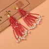 Estilo nacional borla de cuentas de arroz flecos brocado Song accesorios bolsa colgante accesorios hechos a mano con cuentas adornos colgantes cuentas de madera
