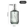 Producto Tipo Presión Desinfectante de Manos Botella de Jabón Gel de Ducha Reenvasado Botella de Vidrio Patrón Vertical Transparente Gran Capacidad
