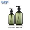 Xumin Packaging - Botella de gel de ducha transparente de 300 ml, botella de champú, botella de prensa PET de gran capacidad de 500 ml, botella de loción