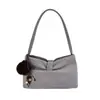 Bolsos Otoño Invierno Estilo Maillard Para Viajar Suede Felpa Bolso de Hombro Único Bolso de Axila Sensación de Alta Gama Bolso Tote Retro Esmerilado Mujer