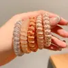 Elástico de Cabelo Fio de Telefone Sem Costura, Corda de Cabelo de Alta Qualidade Que Não Danifica o Cabelo, Elástico de Borracha para Mulheres, Elástico de Cabelo de Alta Elasticidade para Rabo de Cavalo, Acessório de Cabelo