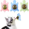 Pelota de menta para gatos con forma de tortuga, pelota giratoria, para afilar los dientes, limpieza, feliz, auto-entretenimiento, resistente a las mordidas, juguete interactivo para gatos, menta gatera