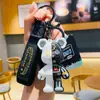 Chaveiro de Urso Mecânico Semi-Prevenção Desenho Animado Corrente de Carro Personalizada para Casal Pingente de Bolsa Pequeno Presente Criativo Atacado