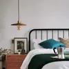 Luminária Pendente Restaurante UFO Ziyou, Estilo Vintage, 60% Novo, Iluminação Simples Redonda para Mesa de Jantar, Pendente para Balcão de Bar e Ilha, Madeira de Nogueira