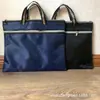 Bolsa de documentos portátil B4 padrão diamante tecido Oxford zíper bolsa de dados bolsa de reunião porta-arquivos pode imprimir caracteres