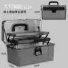 Caja de almacenamiento de tres capas engrosada para estudiantes de arte, caja de herramientas, organizador de escritorio, organizador de papelería, botiquín, caja para pintura y pinceles