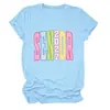 Amazon eBay sitio independiente casual cómodo elegante mujer mayor 2027 camiseta de manga corta con cuello redondo a rayas