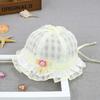 Sombrero de Princesa de Encaje de Flores Verano Delgado Sombrero Infantil Protección Solar Bebé Masculino y Femenino Sombrero para el Sol Mz5922 Color Claro