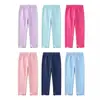 Estilo Novo Primavera e Outono Transfronteiriço Calça Base para Meninas Calça Longa com Borda Franzida Infantil Calça Longa Elástica Apertada para Bebê Menina Roupa Externa