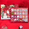 Nuevo Calendario de Adviento Europeo y Americano de 24 Compartimentos Hecho a Mano DIY Pulsera para Niños Muñeco de Nieve Creativo Caja Sorpresa Navideña Regalo