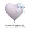Globo de Película de Aluminio Flotante de Corazón de Melocotón y Corazón con Lazo de 22 pulgadas Decoración Fotográfica para Fiesta de Cumpleaños Infantil y Habitación de Boda Romántica