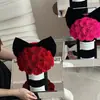 [En Stock] Nuevo Producto Cubo de Abrazo con Lazo Mediano Caja de Regalo con Flores Preservadas