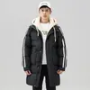 Jaqueta de Penas de Comprimento Médio Jaqueta Masculina Inverno Nova Marca de Moda Jovem Bonito Versátil Traje de Inverno Engrossado Quente Traje de Casal