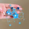 Pendientes de Borla de Flor de Tela del Jardín de Monet Temperamento Súper Hada Más Fáciles de Combinar Pendientes Moda de Nicho Pendientes de Alta Gama para Mujer