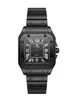 2026 Comercio Exterior Reloj de Acero Inoxidable para Hombre Resistente al Agua Correa de Acero Estilo Negocios Reloj de Cuarzo Cuadrado Reloj de Alta Calidad para Hombre