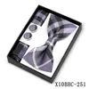Corbata de moño Estilo Nuevo, Pañuelo Cuadrado, Gemelos Caja de Regalo Set de 3 Piezas, Accesorios de Camisa de Moda para Hombre, Hebilla de Corbata de Moño Multicolor