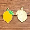 12 Estilos DIY Accesorios para Joyería de Aleación KC Oro Esmalte de Goteo Dijes Colgantes de Frutas Arándano Durian Fresa Plátano Colgantes