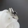 Joias de Prata Nafoge Atacado Anel Vintage de Prata Tailandesa para Mulheres com Flor de Jade Hetian Natural Anel de Prata 925