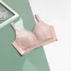Ropa interior Moda Femenina Color Contrastante Pecho Pequeño Push-up Anti-caída Sujetador Sin Aro Superior Lateral Accesorio Ajustable de Senos Sujetador