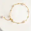 Pulsera Popular de Perlas Transfronteriza de Amazon Pulsera Versátil de Cuentas de Arroz Elegante Elegante Joyería para Regalo de Fiesta Cumpleaños para Mujeres