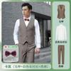 Estilo ocidental Verão Melhor Homem Roupas Irmãos Grupo Roupas Terno Vestido Colete Branco Camisa Noivo Terno Tamanho Grande Cinta
