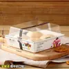 Lonchera rectangular transparente papel plástico caja postre carne desmenuzada Beckham caja de embalaje pastel rollo de huevo caja de embalaje