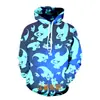 Moletom com Capuz Moda Europeia e Americana Halloween Estampado Digital Masculino e Feminino 2024