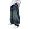 Jeans Holgados Rectos de Otoño para Niños, Pantalones Nuevos de Patchwork Primavera-Otoño 2026 para Niños Mayores, Pantalones Infantiles de Moda al por Mayor Transfronterizo