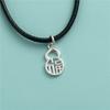 Colgante de calabaza de bendición de plata esterlina S925, accesorio retro, pulsera de cuerda trenzada con cuentas, collar, colgante.